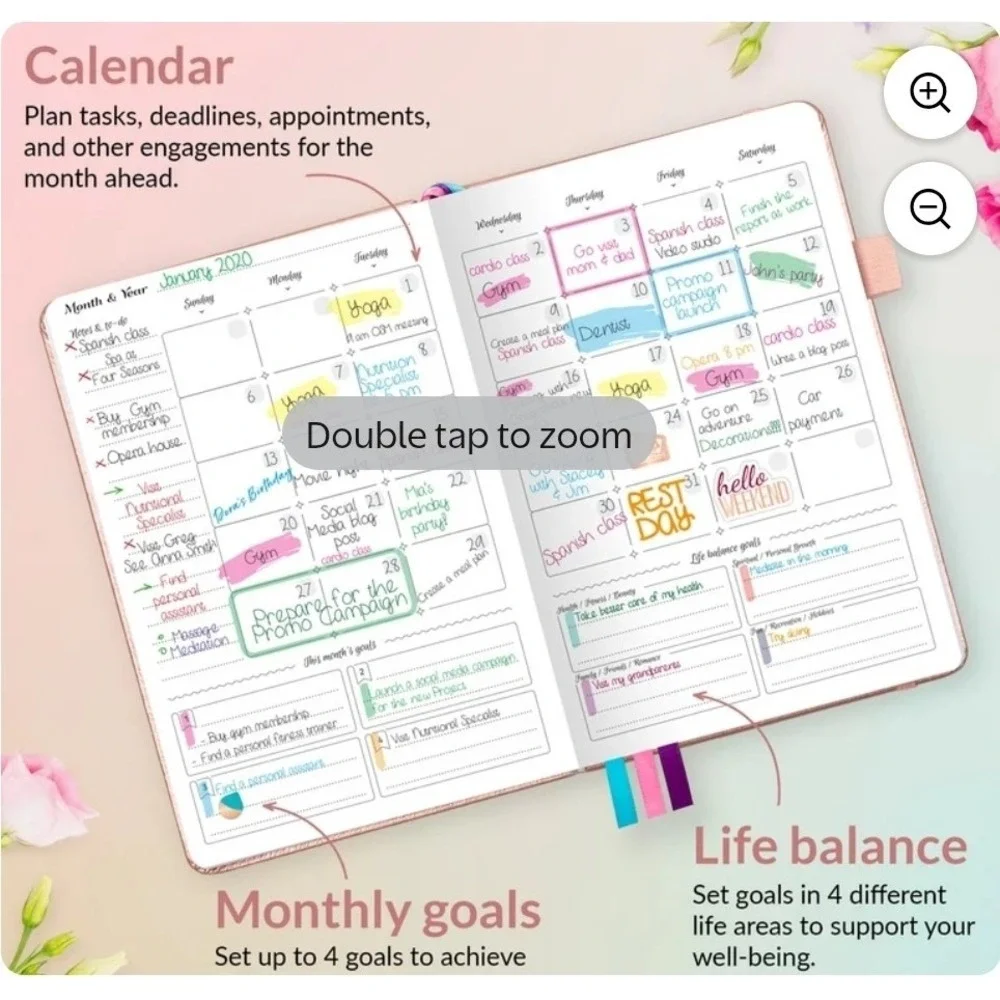 GoGirl Monthly Planner Budget New Weekly Planner, Goals Journal & Agenda